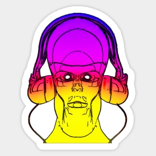 Robot DJ Sticker